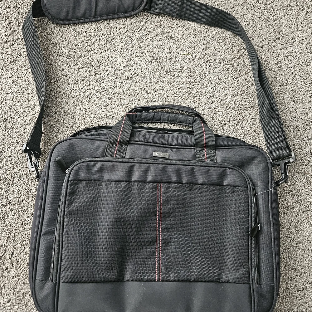 Targus Black Laptop Bag with Red Accents